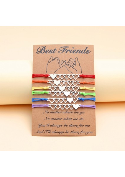 4-C 4xbe Sisters Iyi Arkadaşı Bilezik Eşleşen Dokuma Bilezik Uzun Mesafe Dostluk Kalp Bilezikler Kızlar Kadınlar Için Hediye (Yurt Dışından) modelleri