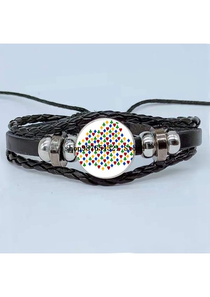 SIYAH17 Yeni Poker Resim Bilezik Cam Cabochon Bilezik Çok Katmanlı Dokuma Poker Bilezik Takı (Yurt Dışından) modelleri