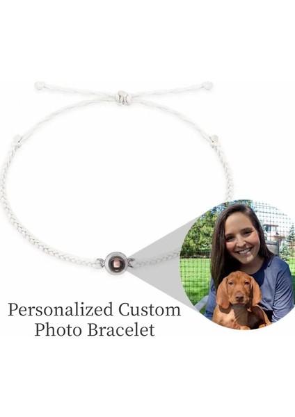 Mavi Daire Fotoğraf Bilezik Projeksiyon Bilezikler Kişiselleştirilmiş Özel Fotoğraf Bilezik Çift Anıt Takı Hediye Kadın Erkek Için (Yurt Dışından) fiyatları