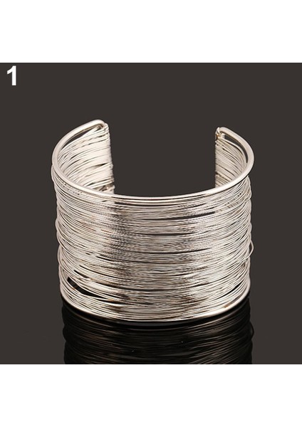 BZ0350GÜMÜŞ 2022 Moda Kadın Bilezik Metal Teller Dizeleri Açık Bileklik Geniş Manşet Bilezik El Zincir Yüzük Bilezik Pulsras Браслеты На Руку (Yurt Dışından) modelleri