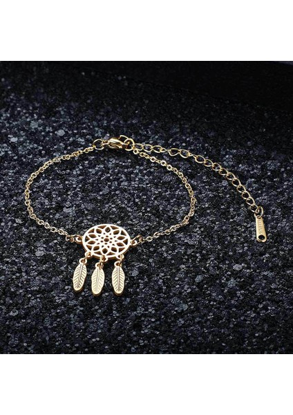 22CM Tarzı Renkli Paslanmaz Çelik Hint Dreamcatcher Kolye Bilezik Kadın Erkek Rüyalar Koruma Muska Charm Takı (Yurt Dışından) modelleri