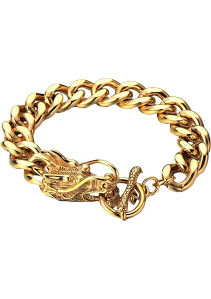 19CM Tarzı Gümüş Avrupa ve Amerikan Moda Musluk Bilezik Kişilik Retro Erkek Ejderha Zincir Bilezik Gençlik Takı Aksesuarları (Yurt Dışından) modelleri