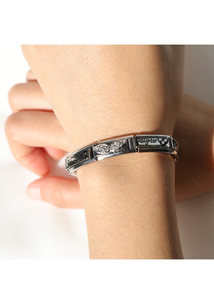 DJ251-A Ha Kadın En Iyi Arkadaşı Açı Kanat Aşk Kardeş Charm Bağlantılar Fit 9mm Paslanmaz Çelik Bilezik Bilezik Babgle Aksesuarları DJ096 (Yurt Dışından) modelleri