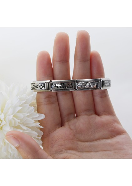 DJ251-A Ha Kadın En Iyi Arkadaşı Açı Kanat Aşk Kardeş Charm Bağlantılar Fit 9mm Paslanmaz Çelik Bilezik Bilezik Babgle Aksesuarları DJ096 (Yurt Dışından) fırsatları