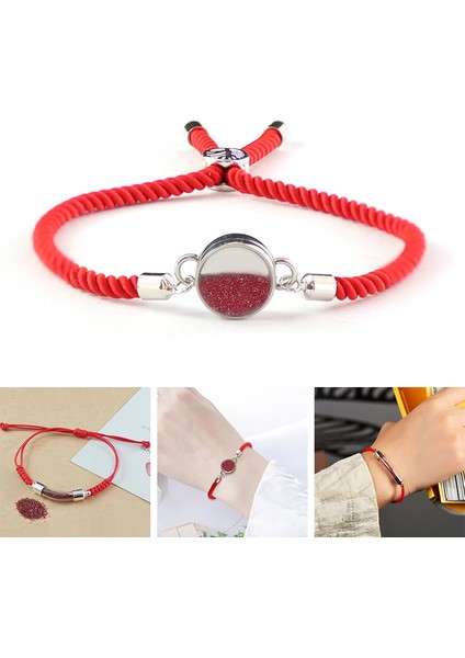 No.13 Boyutu Yeni Cam Tüp Urn Bilezik El Yapımı Örgülü Kırmızı Siyah Kordon Hatıra Bilezik Anıt Kül Kremasyon Takı Hediyeler (Yurt Dışından) fiyatları