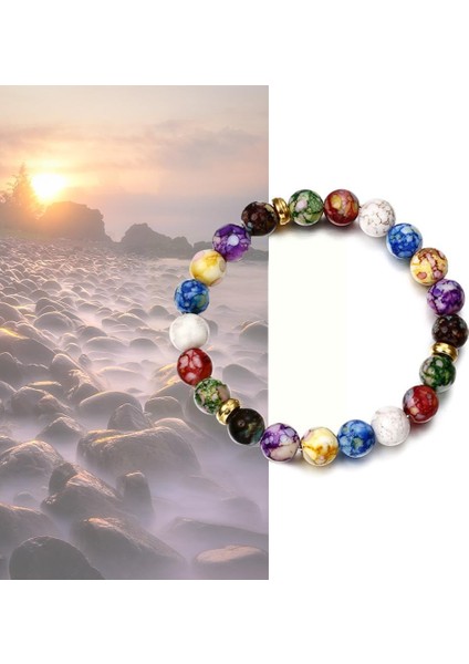 1 Bilgisayar 7 Çakra Reiki Şifa Taş Bilezik Yoga Denge Boncuklu Taşlar El Yapımı Volkanik Enerji Pulsera Dıy Boncuk Bileklik Jewe W5D5 (Yurt Dışından) modelleri