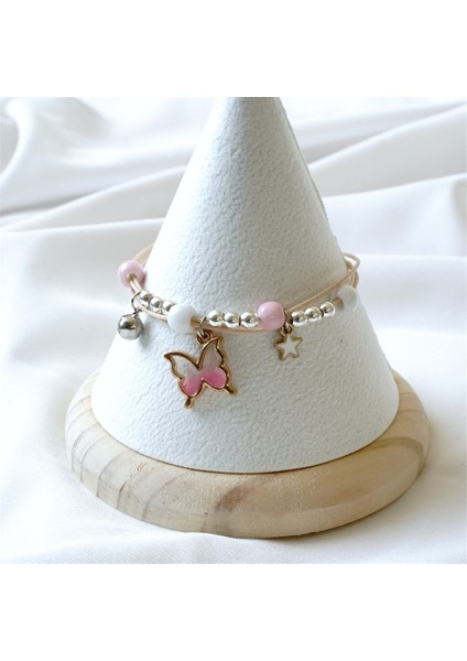 cc Moda Kelebek Kolye El Dokuma Bilezik Çift Katmanlı Boncuk Çan Bilezik Kadınlar Için Hediye Takı Aksesuarları (Yurt Dışından) modelleri