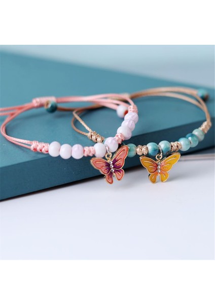 cc Moda Kelebek Kolye El Dokuma Bilezik Çift Katmanlı Boncuk Çan Bilezik Kadınlar Için Hediye Takı Aksesuarları (Yurt Dışından) indirimleri