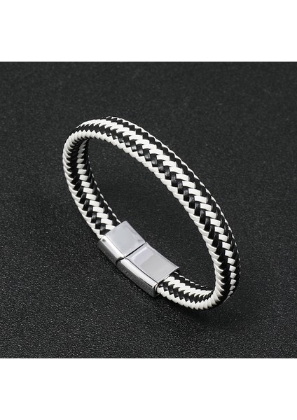NO.83924 Boyutu Modyle Vintage Çok Katmanlı Hakiki Deri Erkek Bilezik Punk Vintage Charm Bilezik Takı Erkek Bilek Hediye (Yurt Dışından) fiyatları