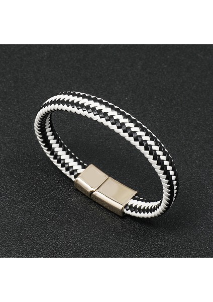 NO.83924 Boyutu Modyle Vintage Çok Katmanlı Hakiki Deri Erkek Bilezik Punk Vintage Charm Bilezik Takı Erkek Bilek Hediye (Yurt Dışından) modelleri