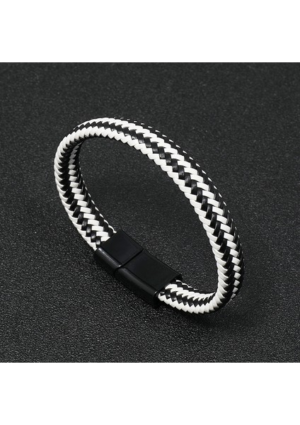 NO.83924 Boyutu Modyle Vintage Çok Katmanlı Hakiki Deri Erkek Bilezik Punk Vintage Charm Bilezik Takı Erkek Bilek Hediye (Yurt Dışından) fırsatları