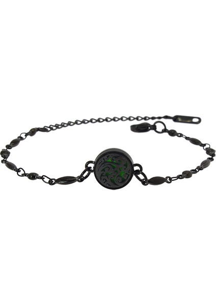 23CM Tarzı No.43 Boyutu 12MM Siyah Renk Paslanmaz Çelik Aromaterapi Bilezik Parfüm Uçucu Yağ Takı Küçük Mini Tatlı Titanyum Çelik Bilezik (Yurt Dışından) indirimleri