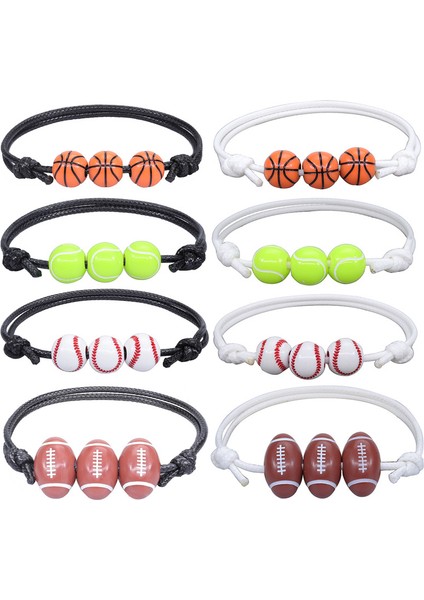 No.18 Boyutu Yeni Basketbol Beyzbol Bilekliği Balmumu Hattı Dokuma Tenis Rugby Bilezik Erkek Kız Spor Takı BR1001 (Yurt Dışından) fiyatları