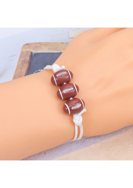 No.18 Boyutu Yeni Basketbol Beyzbol Bilekliği Balmumu Hattı Dokuma Tenis Rugby Bilezik Erkek Kız Spor Takı BR1001 (Yurt Dışından) indirimleri