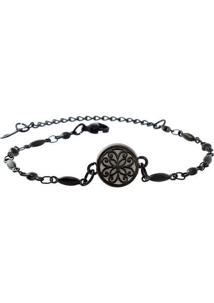 23CM Tarzı NO.131 Boyutu 12MM Siyah Renk Paslanmaz Çelik Aromaterapi Bilezik Parfüm Uçucu Yağ Takı Küçük Mini Tatlı Titanyum Çelik Bilezik (Yurt Dışından)