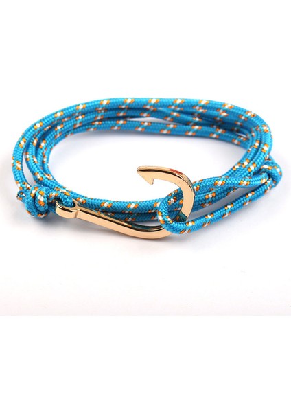 19CM Tarzı H7523-7 30 Stil Yuvarlak Balık Oltası Vıkıngs Çapa Bilezik Naylon Halat Hakiki Renkli Bilezik ve Bilezikler Erkekler Için Takı Moda Hediye 19CM (Yurt Dışından)