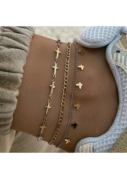 FA00201772 Çapraz Kelebek Boho Halhal Bacelets Takı Kadın Parçalamak Hediye Yaz Tatil Plaj Zincir Boncuk Bilezik Bacak Ayak (Yurt Dışından) fiyatları