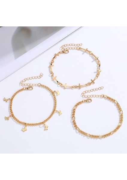 FA00201772 Çapraz Kelebek Boho Halhal Bacelets Takı Kadın Parçalamak Hediye Yaz Tatil Plaj Zincir Boncuk Bilezik Bacak Ayak (Yurt Dışından) indirimleri