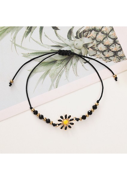 No.2 Boyutu Güzel Çiçekler Dize Halat Bilezikler Charm Boho Kristal Boncuklu Bilezikler Arkadaşlar Için Hediye Womey Yaz Tatil Takı (Yurt Dışından)