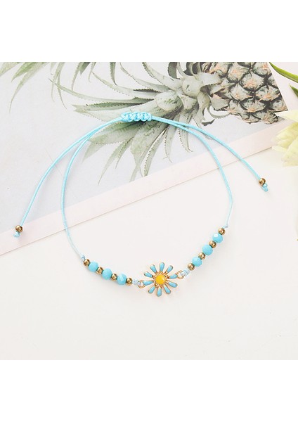 No.2 Boyutu Güzel Çiçekler Dize Halat Bilezikler Charm Boho Kristal Boncuklu Bilezikler Arkadaşlar Için Hediye Womey Yaz Tatil Takı (Yurt Dışından)