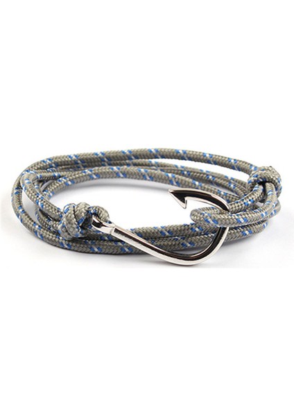 19CM Tarzı H7522-1 30 Stil Yuvarlak Balık Oltası Vıkıngs Çapa Bilezik Naylon Halat Hakiki Renkli Bilezik ve Bilezikler Erkekler Için Takı Moda Hediye 19CM (Yurt Dışından)