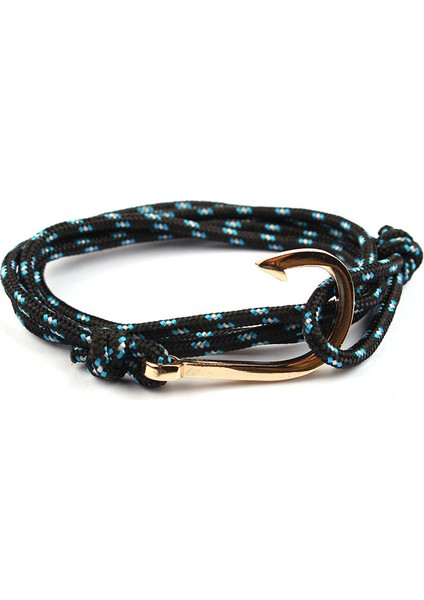 19CM Tarzı H7523-3 30 Stil Yuvarlak Balık Oltası Vıkıngs Çapa Bilezik Naylon Halat Hakiki Renkli Bilezik ve Bilezikler Erkekler Için Takı Moda Hediye 19CM (Yurt Dışından)