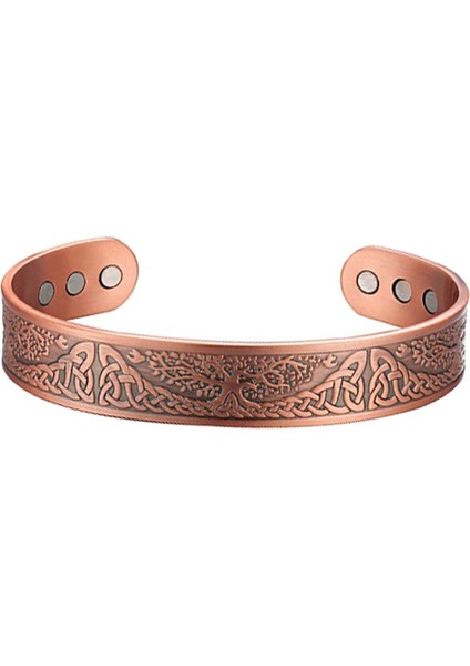 No.14 Boyutu Saf Bakır Manyetik Bilezik Erkekler Artrit Ayarlanabilir Mıknatıslar Kadın Manşet Terapi Sağlık Enerji Bilezik (Yurt Dışından)