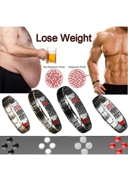 Gümüş Erkek Sağlık Enerji 3 In 1 Bilezik Bileklik Çift Artrit Bükülmüş Sağlıklı Manyetik Güç Terapisi Mıknatıslar Pulsera Hombre (Yurt Dışından) fiyatları