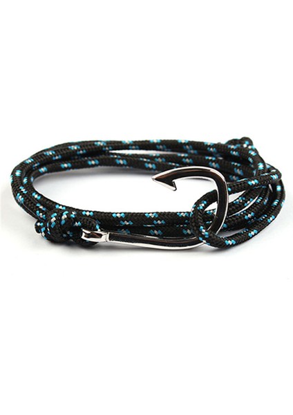 19CM Tarzı H7522-3 30 Stil Yuvarlak Balık Oltası Vıkıngs Çapa Bilezik Naylon Halat Hakiki Renkli Bilezik ve Bilezikler Erkekler Için Takı Moda Hediye 19CM (Yurt Dışından)