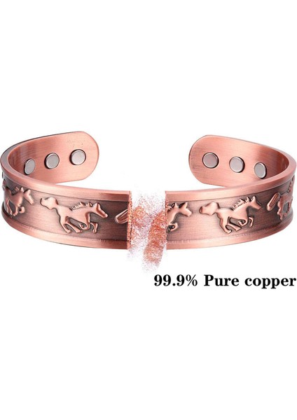 No.14 Boyutu Saf Bakır Manyetik Bilezik Erkekler Artrit Ayarlanabilir Mıknatıslar Kadın Manşet Terapi Sağlık Enerji Bilezik (Yurt Dışından) fırsatları