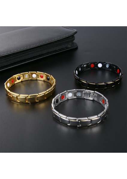 Altın Terapötik Enerji Şifa Ayrılabilir Bileklik Bileklik Terapi Manyetik Alaşım Bilezik Akupunktur Noktası Masajı Erkek Moda Takı (Yurt Dışından) fiyatları