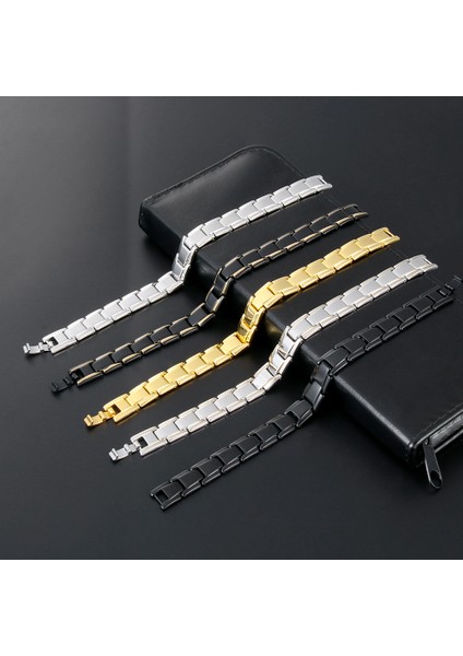 Altın Terapötik Enerji Şifa Ayrılabilir Bileklik Bileklik Terapi Manyetik Alaşım Bilezik Akupunktur Noktası Masajı Erkek Moda Takı (Yurt Dışından) fırsatları