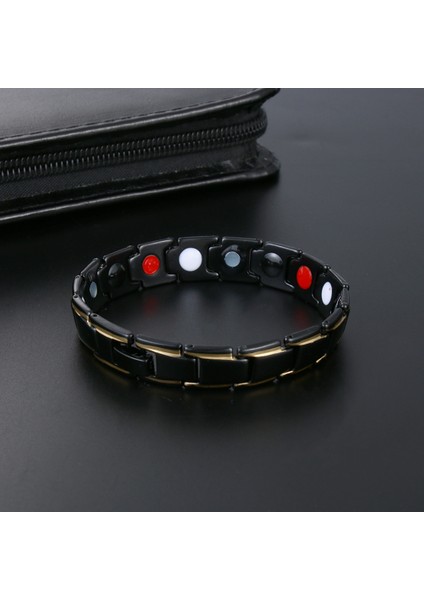 Altın Terapötik Enerji Şifa Ayrılabilir Bileklik Bileklik Terapi Manyetik Alaşım Bilezik Akupunktur Noktası Masajı Erkek Moda Takı (Yurt Dışından) indirimleri