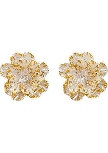 Basit Vintage Akrilik Çiçek Küpeler (Yurt Dışından)