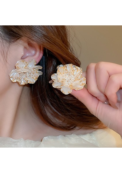 Basit Vintage Akrilik Çiçek Küpeler (Yurt Dışından) modelleri