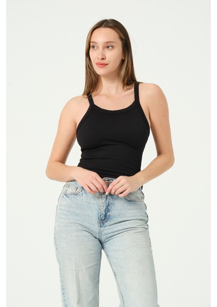 Kadın Bel Korseli Crop Top Seamless