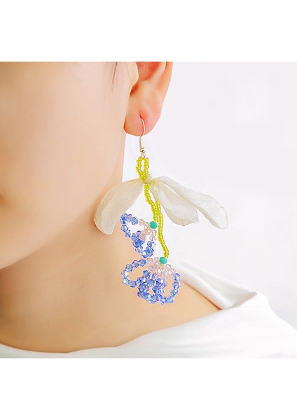 Seyahat Tatilleri Için Kumaş Çiçek ve Yaprak Küpeler (Yurt Dışından) fiyatları