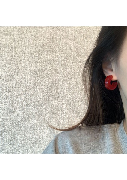 Kadın Kırmızı Daire Küpe, Narin ve Çok Yönlü (Yurt Dışından) fırsatları