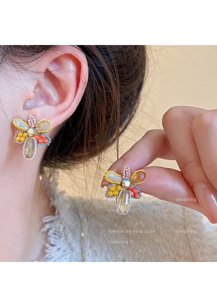 Moda Çiçek Saplama Küpeler, Renkli ve Narin Küpeler (Yurt Dışından) fiyatları