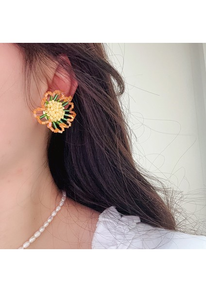 El Yapımı Örme Çiçek Küpeler, Günlük Geziler Için Çok Yönlü Küpeler (Yurt Dışından) fiyatları