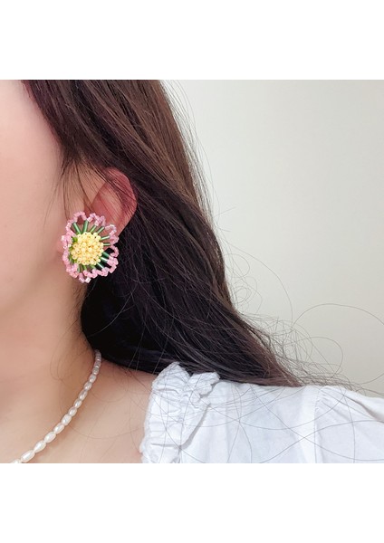 El Yapımı Örme Çiçek Küpeler, Günlük Geziler Için Çok Yönlü Küpeler (Yurt Dışından) fiyatları