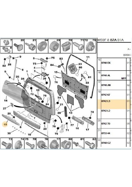 Arka Sol Çıta Partner (2661620001-8547.L3)