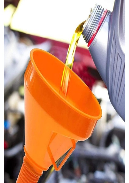 Filtreli Turuncu Huni Jenaratör Benzin ve Yağ Dolum Hunisi Oto Yakıt Takviye Hunisi fırsatları