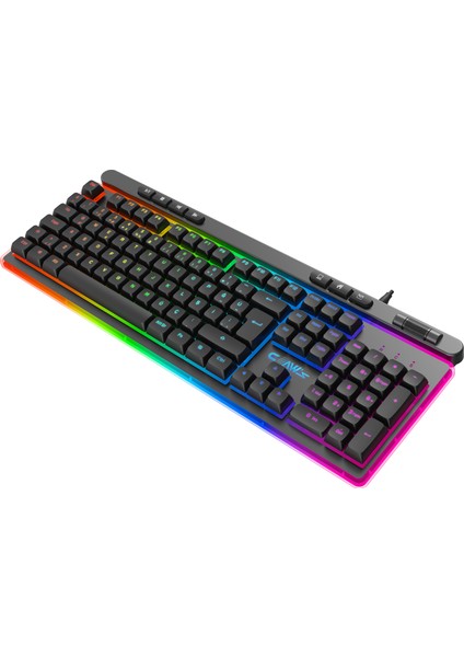 Nova K1 360° Özelleştirilebilir Rgb & Yazılımlı Full Membran 104+7 Tuşlu Ekstra Multimedya / Rollover Ses Kontrol Mekanizmalı Gaming Klavye