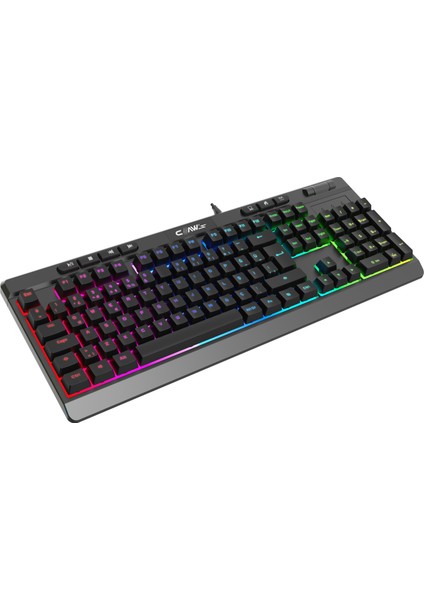 Crossfire K1 Özelleştirilebilir Rgb & Yazılımlı Full Membran 104+7 Tuşlu Ekstra Multimedya / Rollover Ses Kontrol Mekanizmalı Gaming Klavye