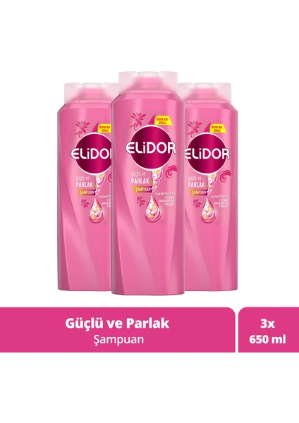 Superblend Saç Bakım Şampuanı Güçlü ve Parlak 650 ml x3