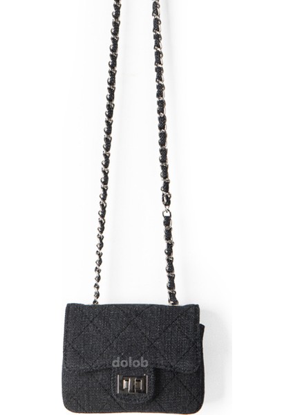 Kadınlar Için Çantalar 2023 Yeni Niş Tasarım Mini Crossbody Küçük Kare Çanta Moda Eşkenar Dörtgen Denim Zincir Çanta (Yurt Dışından)