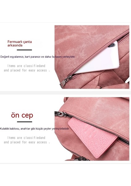 Backpack Sırt Çantası Kadın Kore Versiyonu Büyük Kapasiteli Bayan Sırt Çantası Omuz Çantası (Yurt Dışından) indirimleri