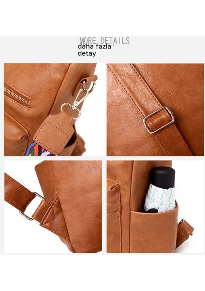 Backpack Büyük Kapasiteli Sırt Çantası Kadın Avrupa ve Amerikan Retro Bayan Sırt Çantası (Yurt Dışından) fırsatları