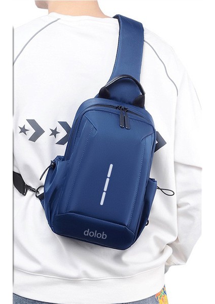 Yeni Göğüs Çantası Erkek Crossbody Çanta Erkek Omuzdan Askili Çanta Göğüs Çantası Spor Küçük Çanta Su Geçirmez Naylon Erkek Çantası Crossbody Çanta (Yurt Dışından)